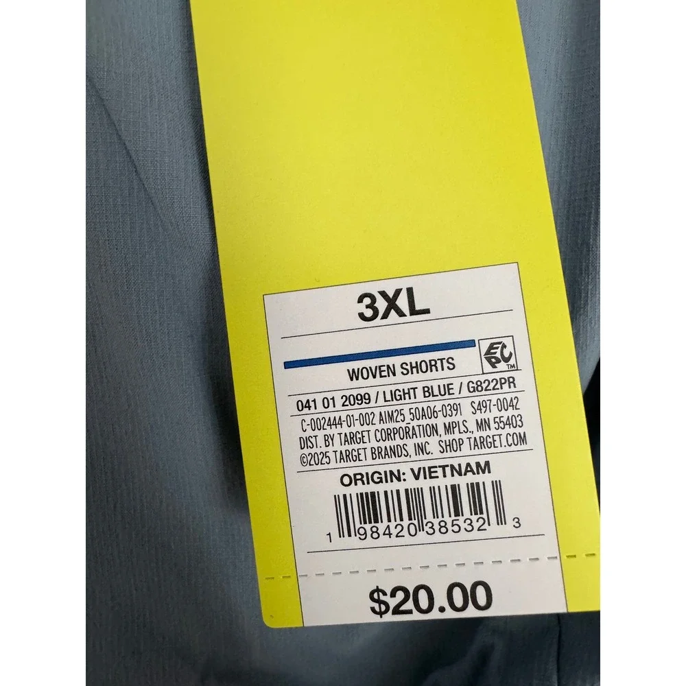 All in Motion Mens Woven Shorts Light Blue 7